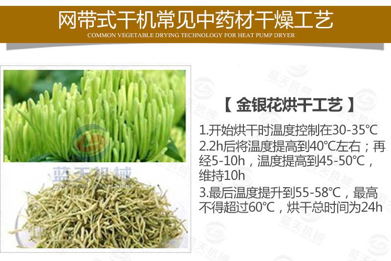 網(wǎng)帶式菊花烘干機(jī)烘干工藝