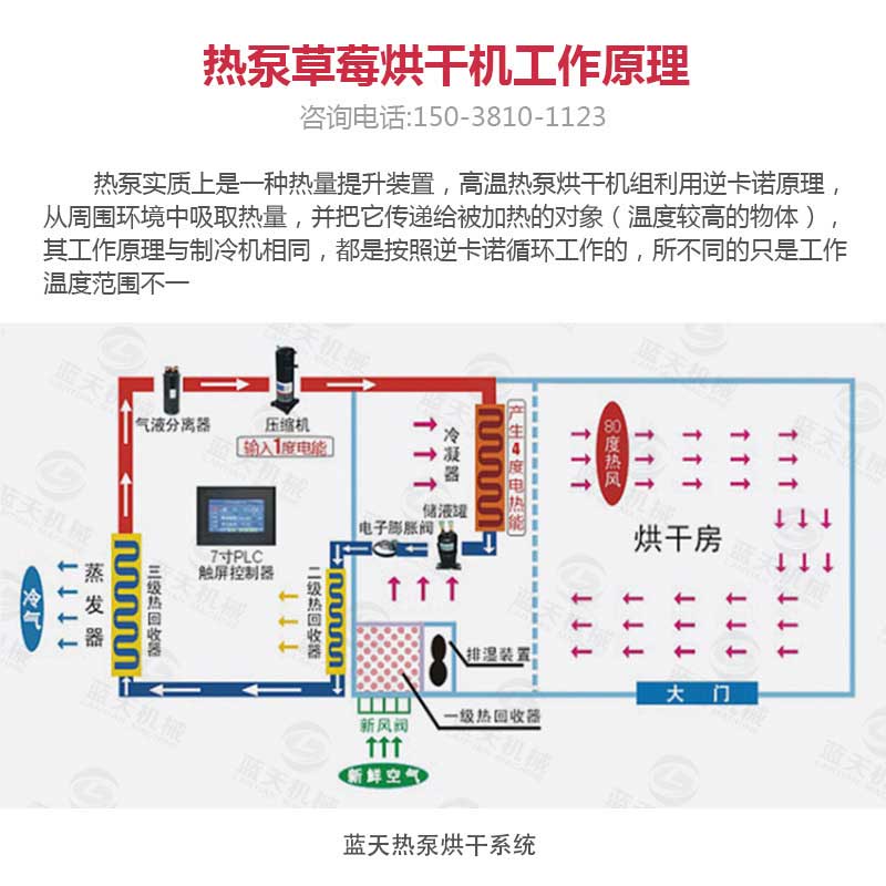 熱泵草莓烘干機工作原理